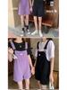 Women's Korean-Style Loose Denim Overalls - Slimming, Casual Wide-Leg Shorts 2025 Summer Collection