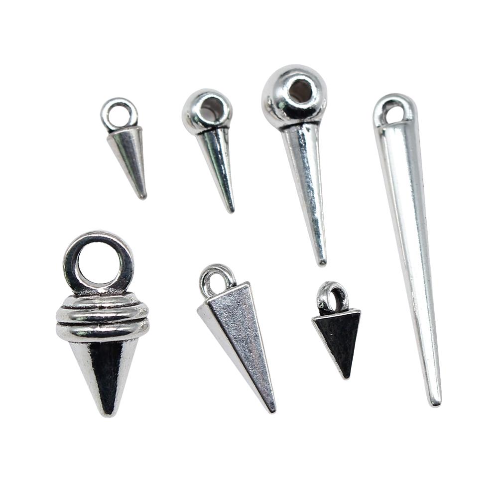 20pcs Gothic Styles Awl Bodkin Charms For Jewelry Making Antique Silver Color Pendants DIY Crafts Making Findings