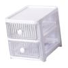Desktop Storage Box with Drawers Multi Layers Transparent Multifunctional Stackable Desk Organizer for Home Bedroom