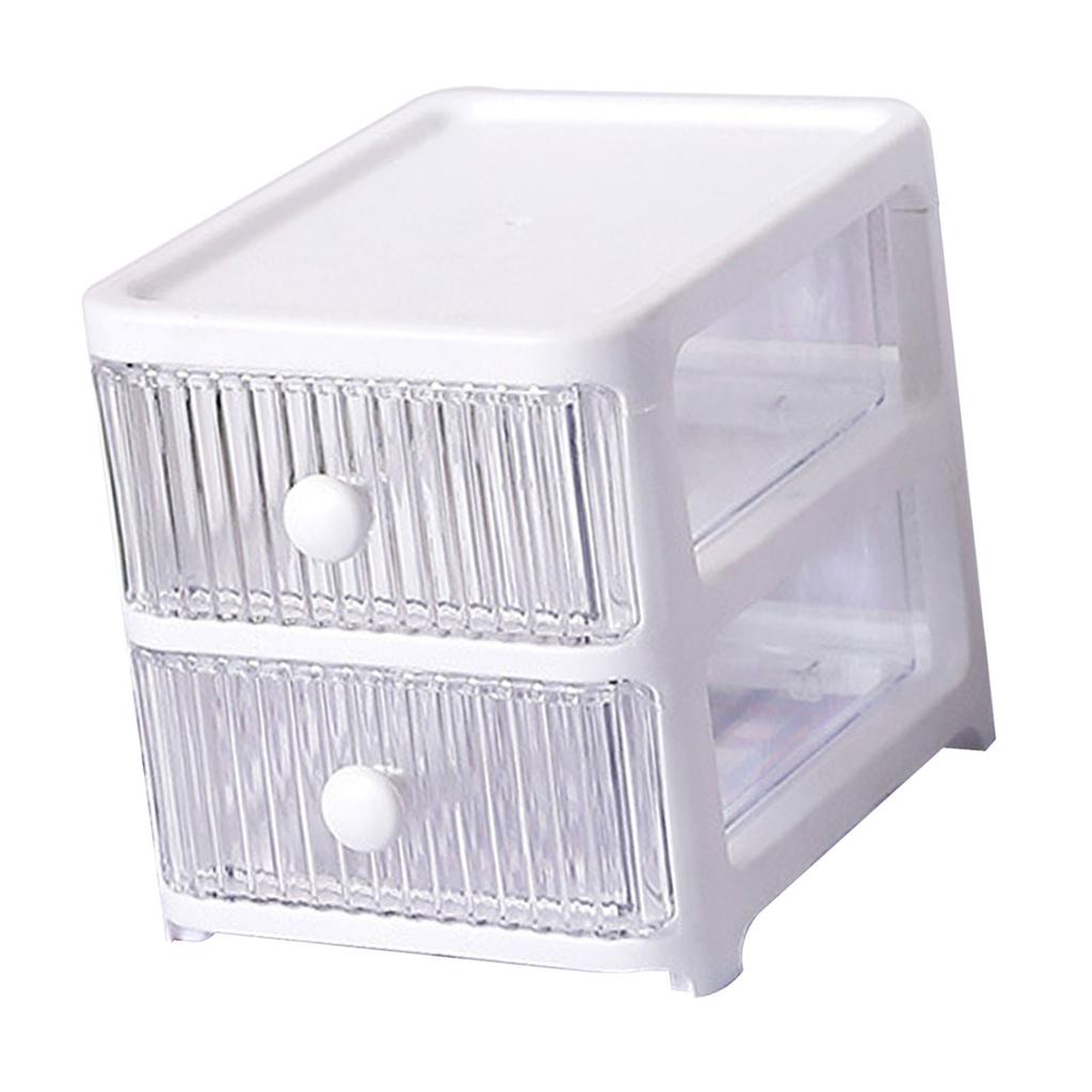 Scatola portaoggetti da scrivania con cassetti multistrato trasparente multifunzionale impilabile organizer da scrivania per casa camera da letto