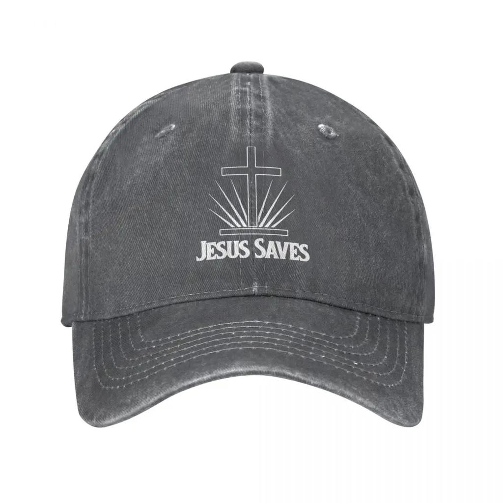 Vintage Washed Cotton Jesus Saves Bible Design Baseball Cap Adult Unisex Baseball Hat Snapback Casquette