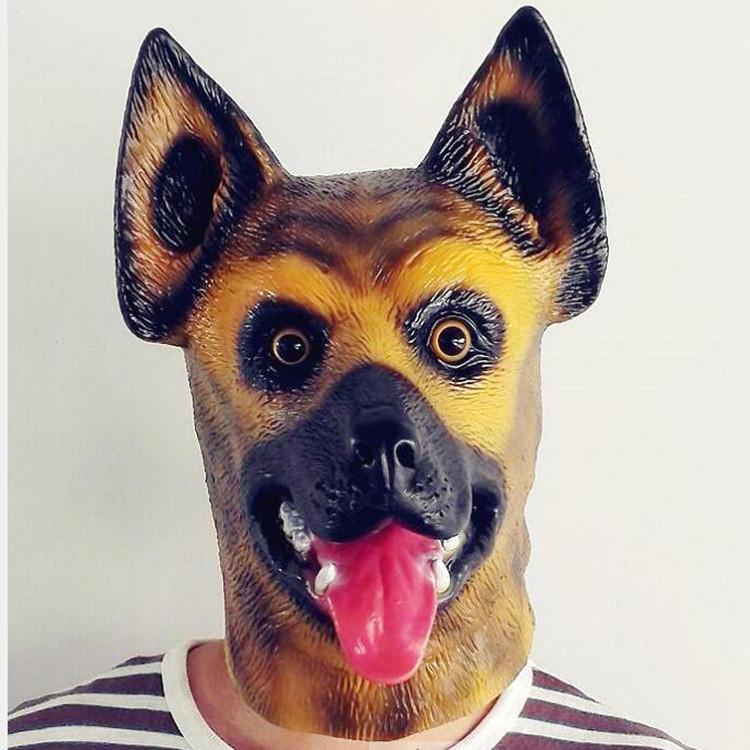 Poodle Funny Wolf Dog Husky Animal Latex Headgear For Christmas And Halloween