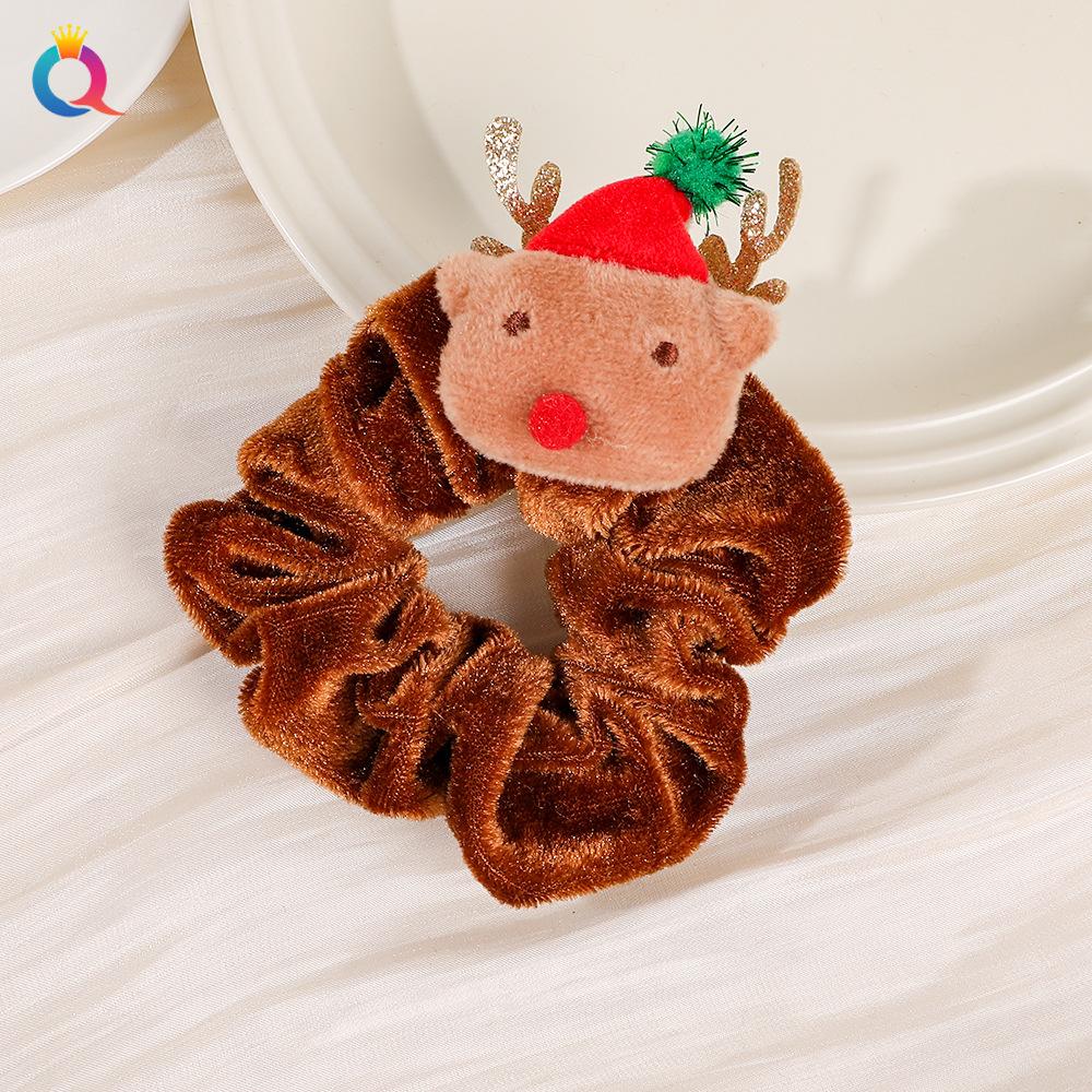 1 Pcs Christmas Headdress Plush Large Intestine Headband with High-end Feeling, Tied Hair Headband