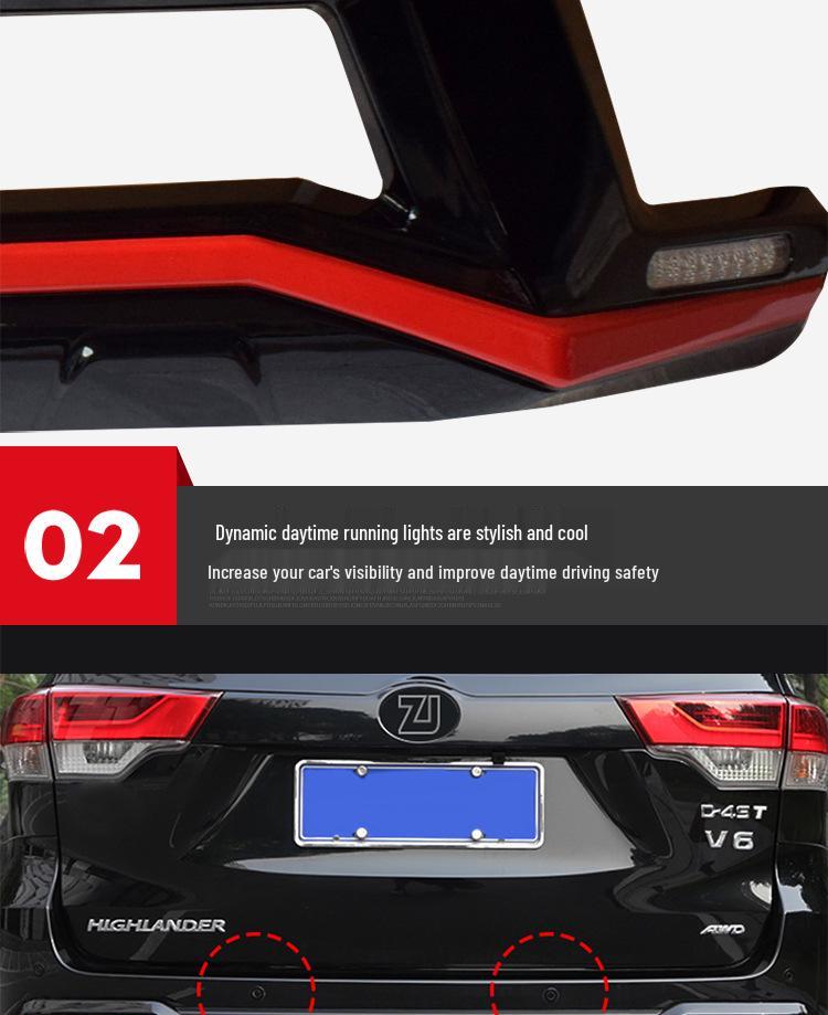 Compatible with Front and Rear Bumpers of Toyota Highlander Models from 2009-2011, 2012-2014, 2015-2018, and 2020.