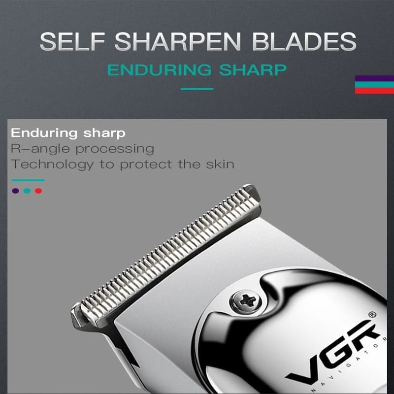 Professional Men's Rechargeable Electric Hair Clipper with Stainless Steel Blades USB Charging and Plug-in Function  Large Battery  Washable