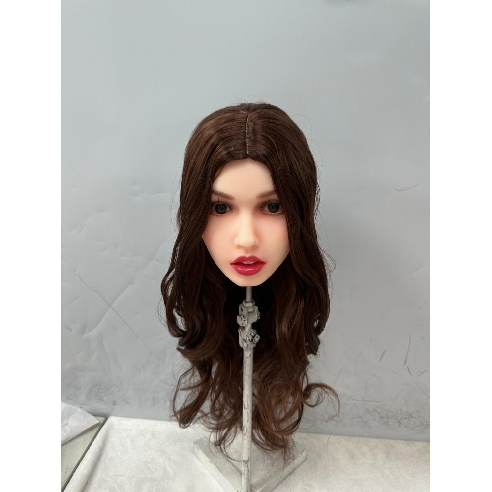 Hlava sexuální panenky pro dospělé Vynikající make-up TPE Měkká gumová hlava Vyřezávaná s ústy Orální sex Pánská sexuální hračka