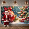 Christmas Theme Display Holiday Decorative BELIEVE Banner Christmas Ornament Display Frosted Finish Holiday Backdrop For Winter