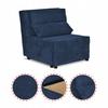 Fold-out Armchair Sleeping Function KIMO Bedding Container Family Furniture Navy Blue