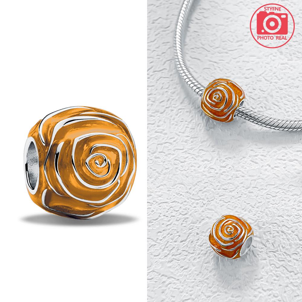 Цветущие Прекрасные Розы Бисерные Медные Цвета Для Шарма Медные Цвета Настоящие Браслеты Для Изготовления Украшений