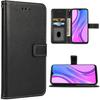 Case for Redmi 9 - Elegant - Black - Leather Effect - Magnetic Closure - Horizontal Stand