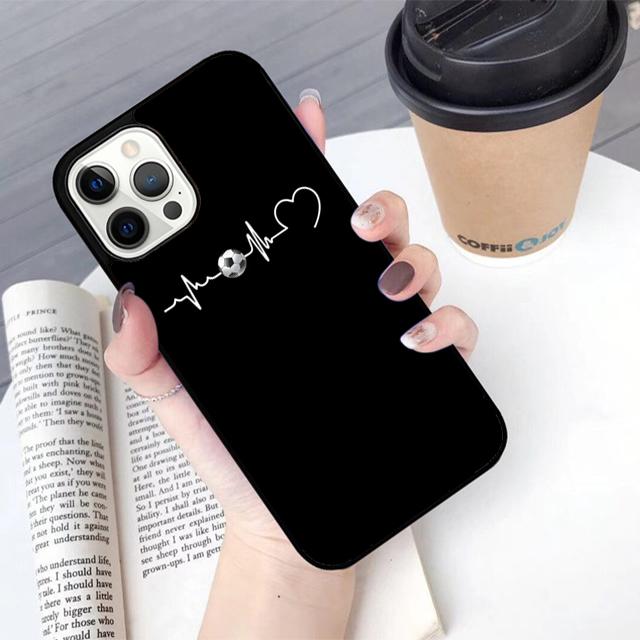 Soccer Heartbeat phone Case Cover For iPhone 17 Air 16 15 14 Plus Apple 11 12 13 Pro Max coque