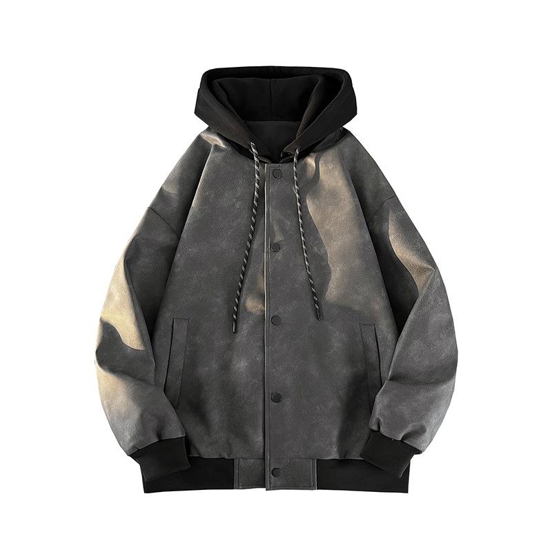 

Coat Men s Winter New Men s Hooded Fleece Thickened Thermal Jacket Casual Leather Jacket L