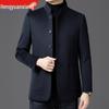 Hengyuanxiang Men's Double-faced Wool Jacket: Stand-up Collar Zhongshan Suit for Autumn/Winter 2025