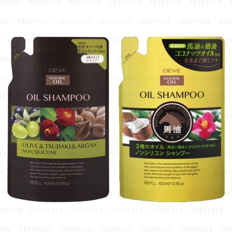 KUMANO COSME - Deve 3 Natural Oil Oil Shampoo Refill 400ml - 2 Types