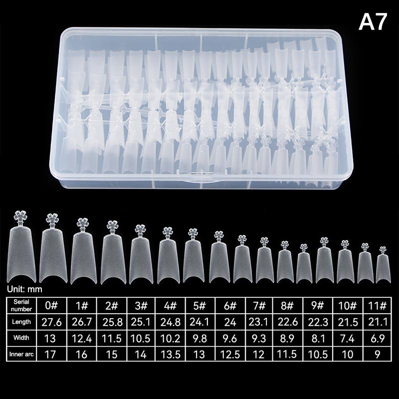 Clear Super D Arc Long Press on Nails Full Cover Gel Tips Nail Art Capsule Extensions for DIY Nail Salon