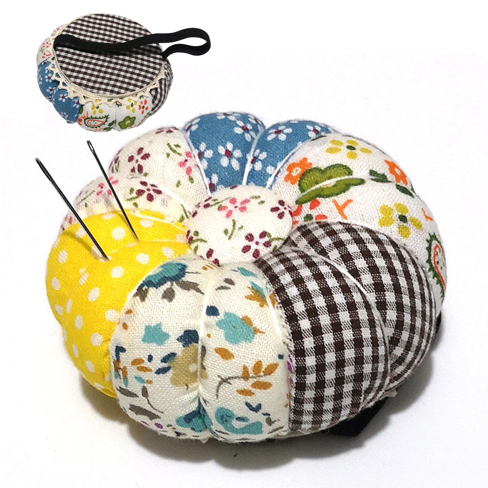 

Sewing Pin Cushion 2-in-1 With Elastic Wristband Tool Organizer Cute Pumpkin Shape Pin Holder For Crafts Braiding Beginners CHINA