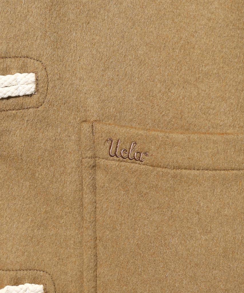 Ucla Unisex Long Hooded Duffle Coat [Dk-Beige] (Uaahc80)