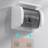Planes Tissue Holder Type of Wall Mounting Support,Telephone Holder Plastic Bathroom Dispenser,Toilet Tray Transparent/Black.(Pack of 1)