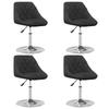 Day and Night - Day and Night Swivel Dining Chairs 4 Units Black Velvet