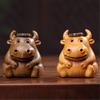 Handcraft Wood Backflow Incenses Burners Wood Carving Cow Hippo Ornament Censers Aromatherapy Diffuser for Home Decors