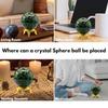 Certified Flower Stone Crystal Ball for Meditation - Premium Crystal Vastu Items for Home and Feng Shui Items for Good Luck