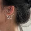 1 Piece Simple Flower Clip Earrings for Women Creative Non-Piercing Ear Cuff Trend Jewelry Accessories Gift