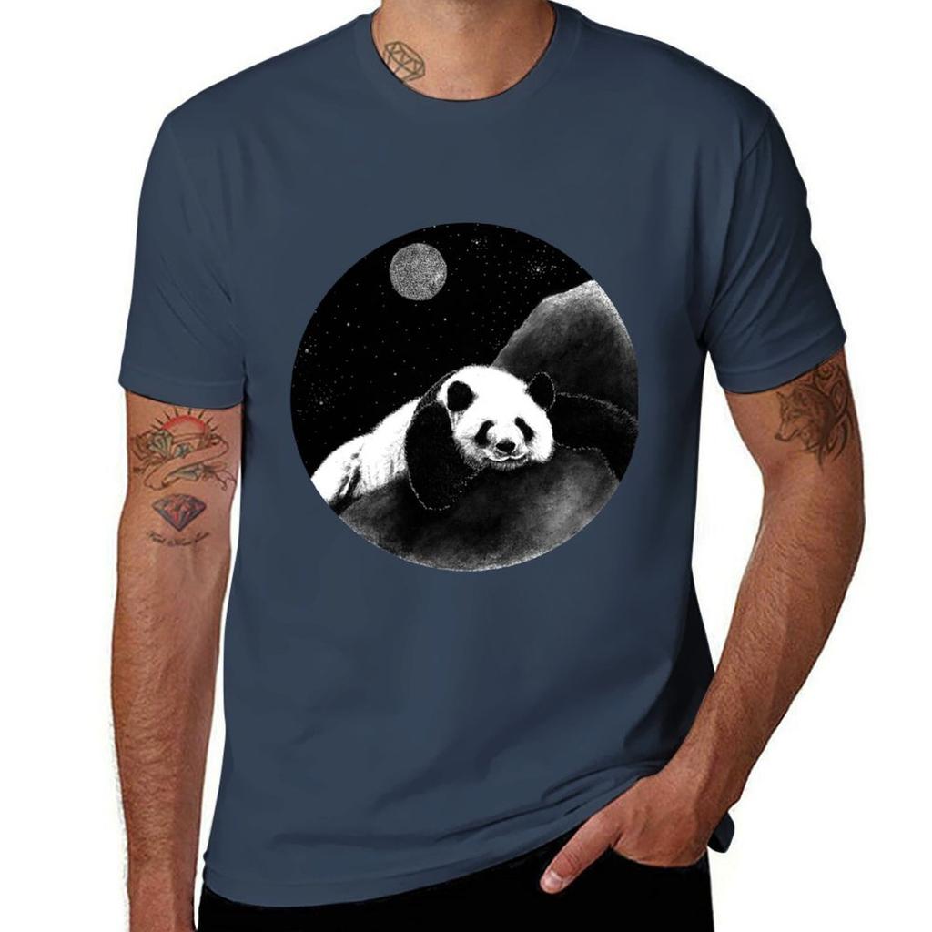Night Night Panda Tshirt Big And Tall Solid Color Tshirt