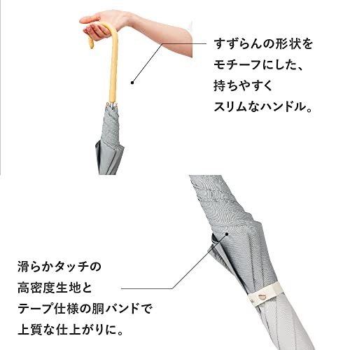 Waterfront Umbulatio Airy Light Long Umbrella in Sketch Flower Powder Pink, 58cm, Slim and Lightweight, Windproof for Women (U158-0786LP2-B0)