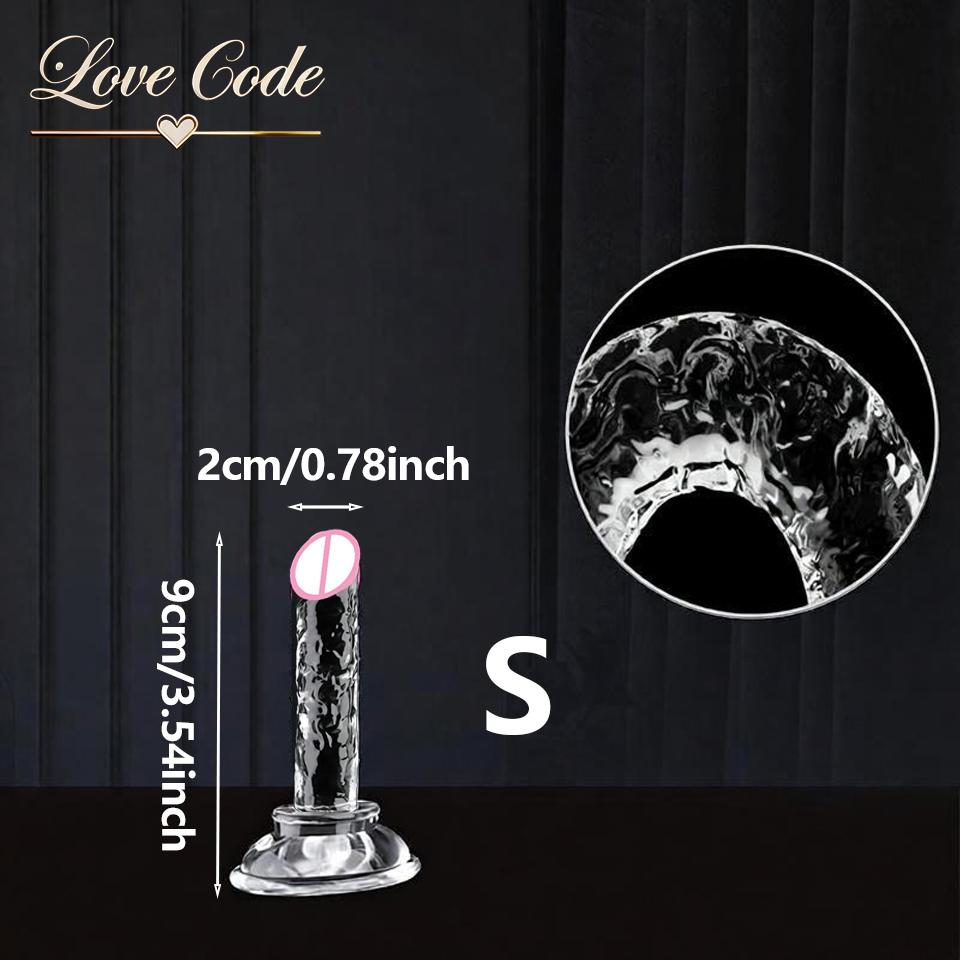 Transparent Dildo Suction Cup Jelly Dick Women Sex Toys Soft Masturbators Penis