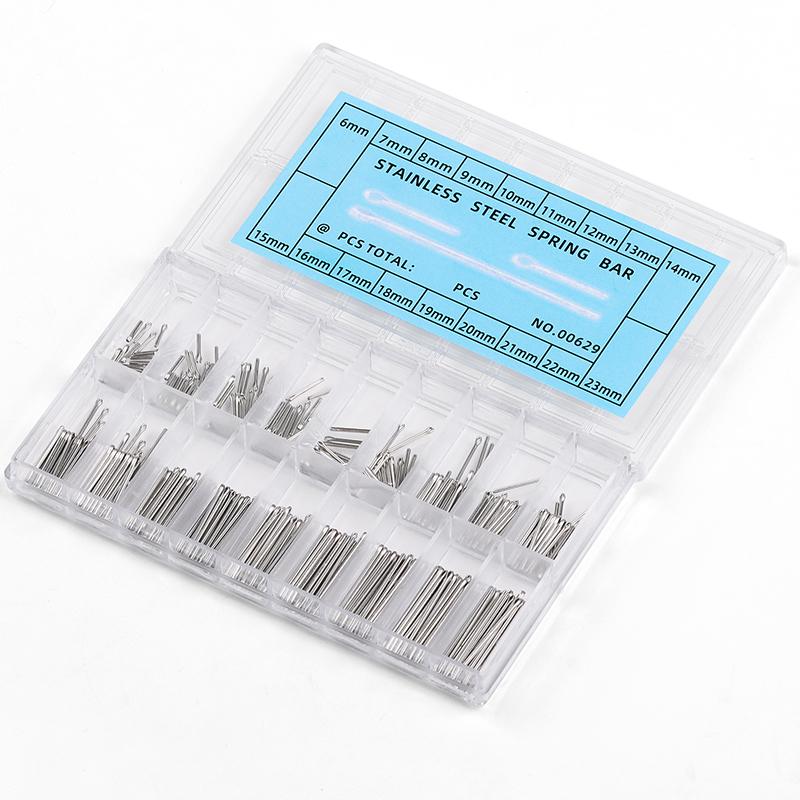 360PCS 6-23mm Stainless Steel Watchband Split Pins Watch Connecting Pins Bracelet Link Pin Cotter Bar Assortment Accessory