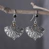 Retro Simple Leaves Ethnic Style Gems Earrings