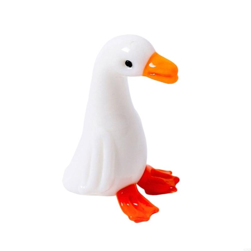 62KD Glass Duck Family Figure Home And Office Desk Accessories Garden Ornament