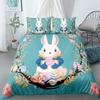 Cat Flowers King Queen Duvet Cover Cartoon Kitty Floral Bedding Set For Kids Lovely Animals Black 2/3pcs Polyester Quilt Cover