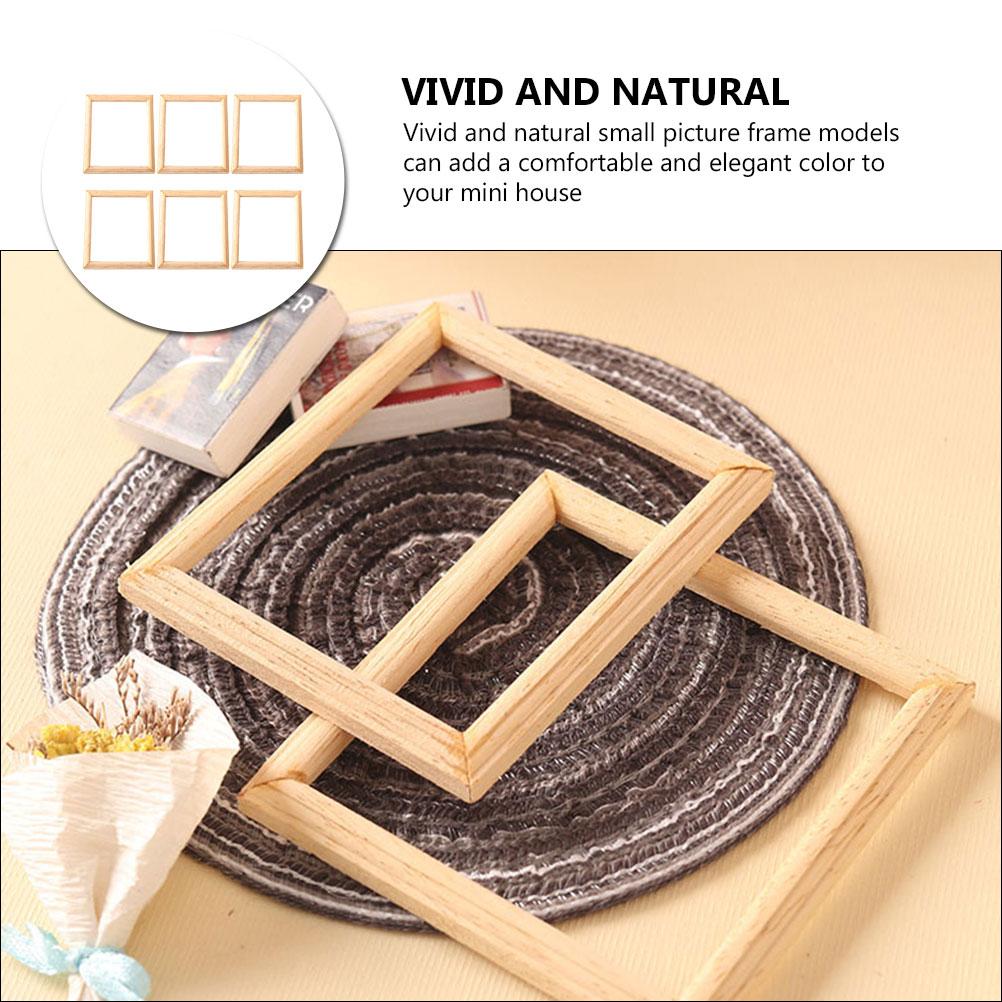 6 buc decor pentru ramă foto acasă casă miniatură kit DIY accesorii rame din lemn decorare