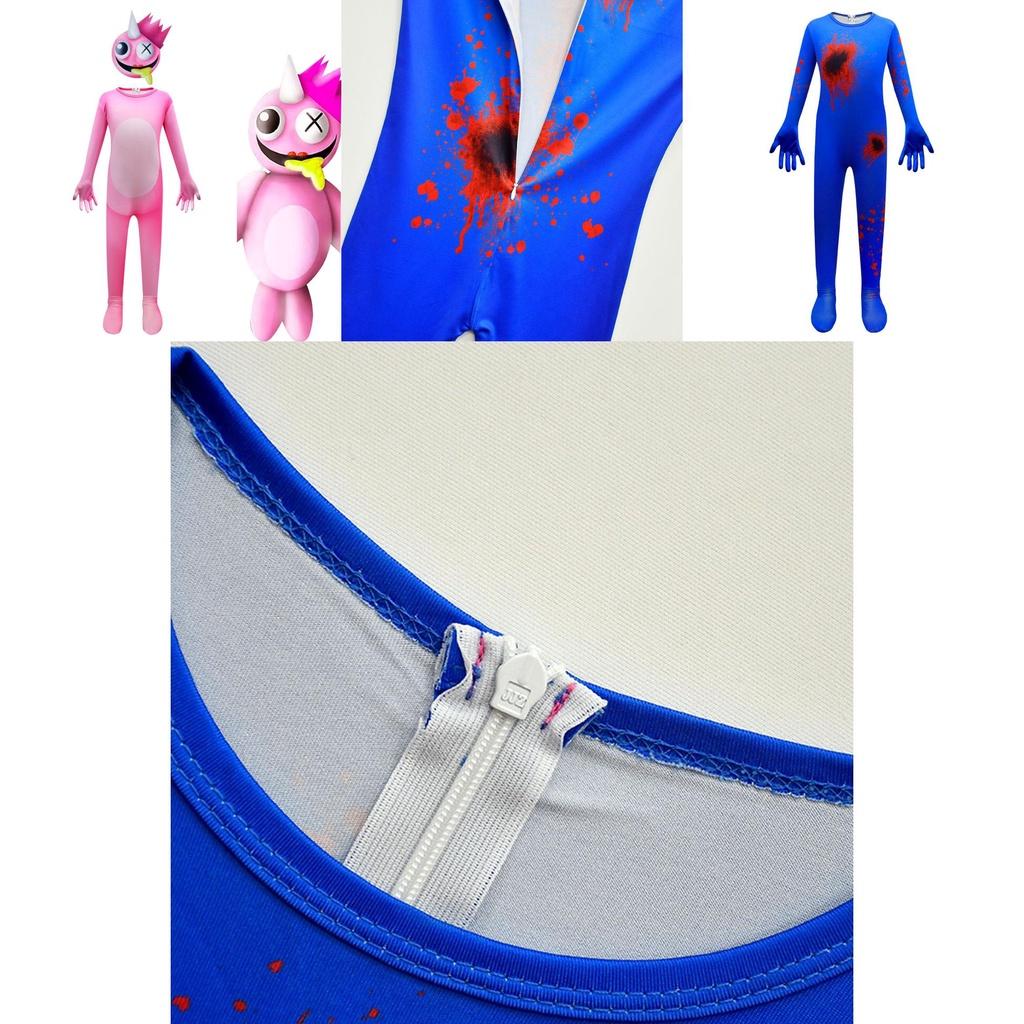 Costume Cosplay Roblox Rainbow Friends Pour Enfants Vivez le Jeu Comme un Personnage avec Combinaison et Masque