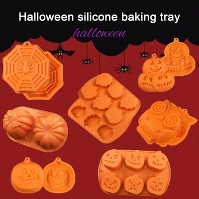 Stampo da forno per Halloween Zucca Ragno Gufo Forma teschio Antiaderente Lavabile in lavastoviglie Caramelle al cioccolato Stampo per gelatina Gadget da cucina