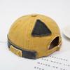 New Retro Brimless Hat Vintage Rolled Cuff Beanie Hat Adjustable Docker Cap Summer Spring