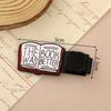 Book Shaped Pen Clip Metal Spring Pen Keeper Multi-functional Pen Holder  Journals & Notebook