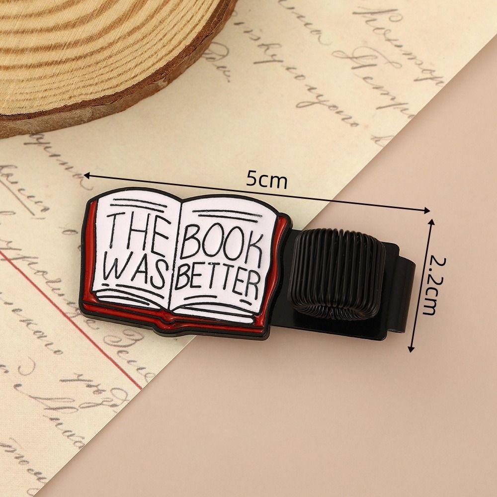Book Shaped Pen Clip Metal Spring Pen Keeper Multi-functional Pen Holder  Journals & Notebook
