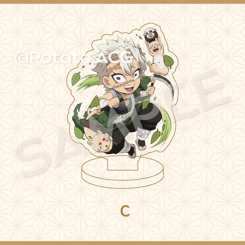 Demon Slayer: Kimetsu no Yaiba Demon Slayer peripheral standing plate Immortal River desktop decoration acrylic doll toy 7cm