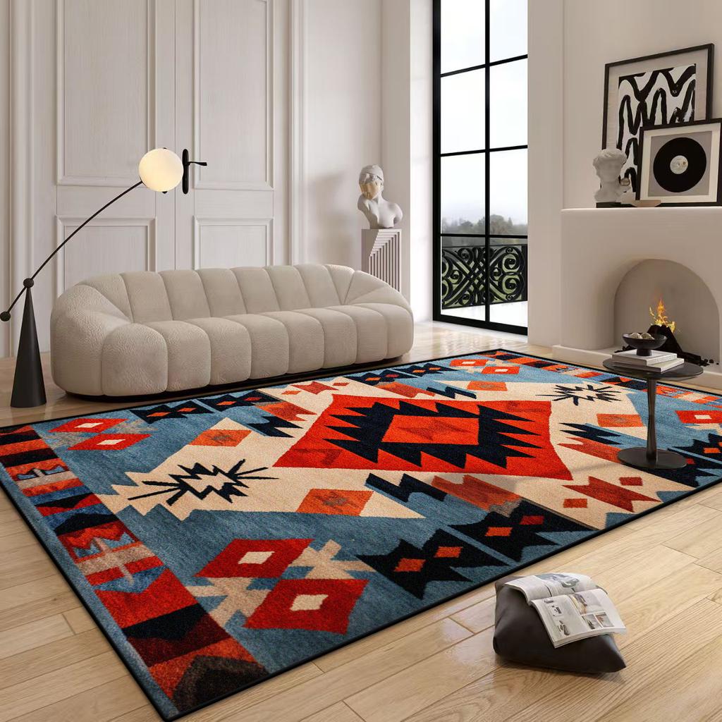 Bohemian Style Geometric Carpet Living Room Large Size Antiskid Sofa Table Mat Soft Machine Washable Bedroom Decor Bedend Carpet