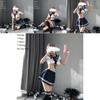 Women's Sexy Cosplay Lingerie Student Uniform Set With Velcro Design Miniskirt Outfit