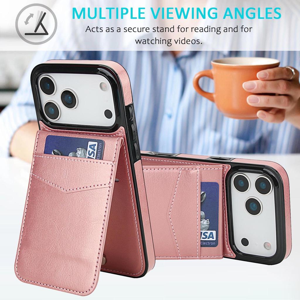 Apple iPhone 17 Pro Max Crazy Horse Leather Flip Case