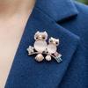 Sparkling Rhinestone Animal Pins Luxury Lapel Pins Rhinestone Brooches  Gift Giving