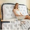 Luxurious Bedroom Crystal Velvet Backrest Pillow, Fashionable Lace Design, Soft And Skin-Friendly, Full And Elastic