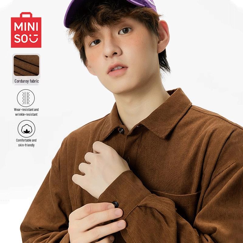 MINISO Men s Heavyweight Corduroy Shirt Jacket XL