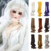 Fashion 25cm DIY Doll Wigs Long Curly Wavy High Temperature Wire Handmade Fluorescence Green
