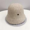Solid Color Cloche Hat Basin Hat Wool Fisherman Hat for Chilly Outdoor Activitie