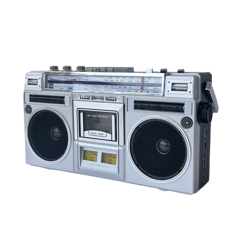 Retro Cassette Player & FM Bluetooth Speaker - Nostalgic Stereo Recorder for Outdoors