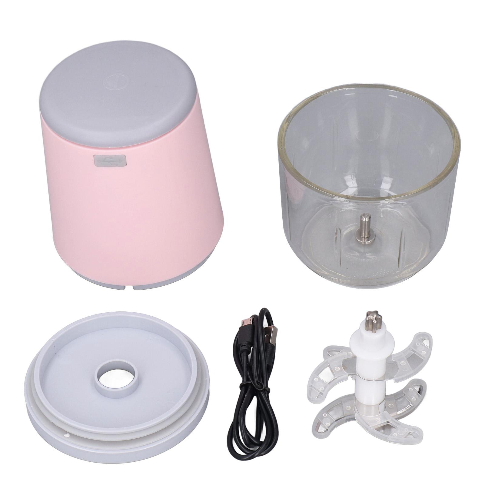 

Мини-кухонный комбайн 300 мл Беспроводной Легко измельчает Прибор для приготовления детского питания Маленький электрический измельчитель для розовый